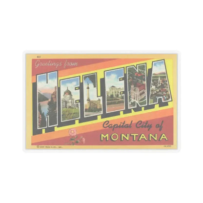 Greetings from Helena (Greeting Postcards) STICKER Vinyl Kiss-Cut Decal 2 Inch Transparent - The Sticker Space