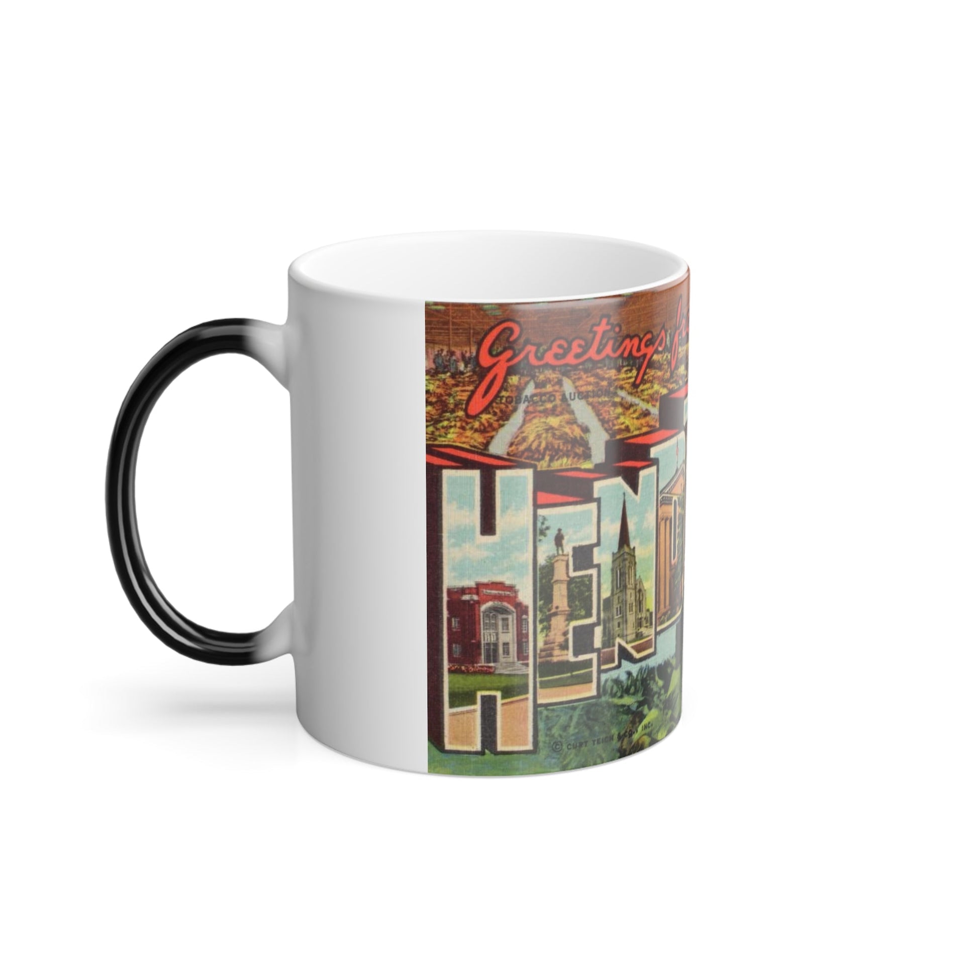 Greetings from Henderson N C (Greeting Postcards) Color Changing Mug 11oz-11oz-The Sticker Space