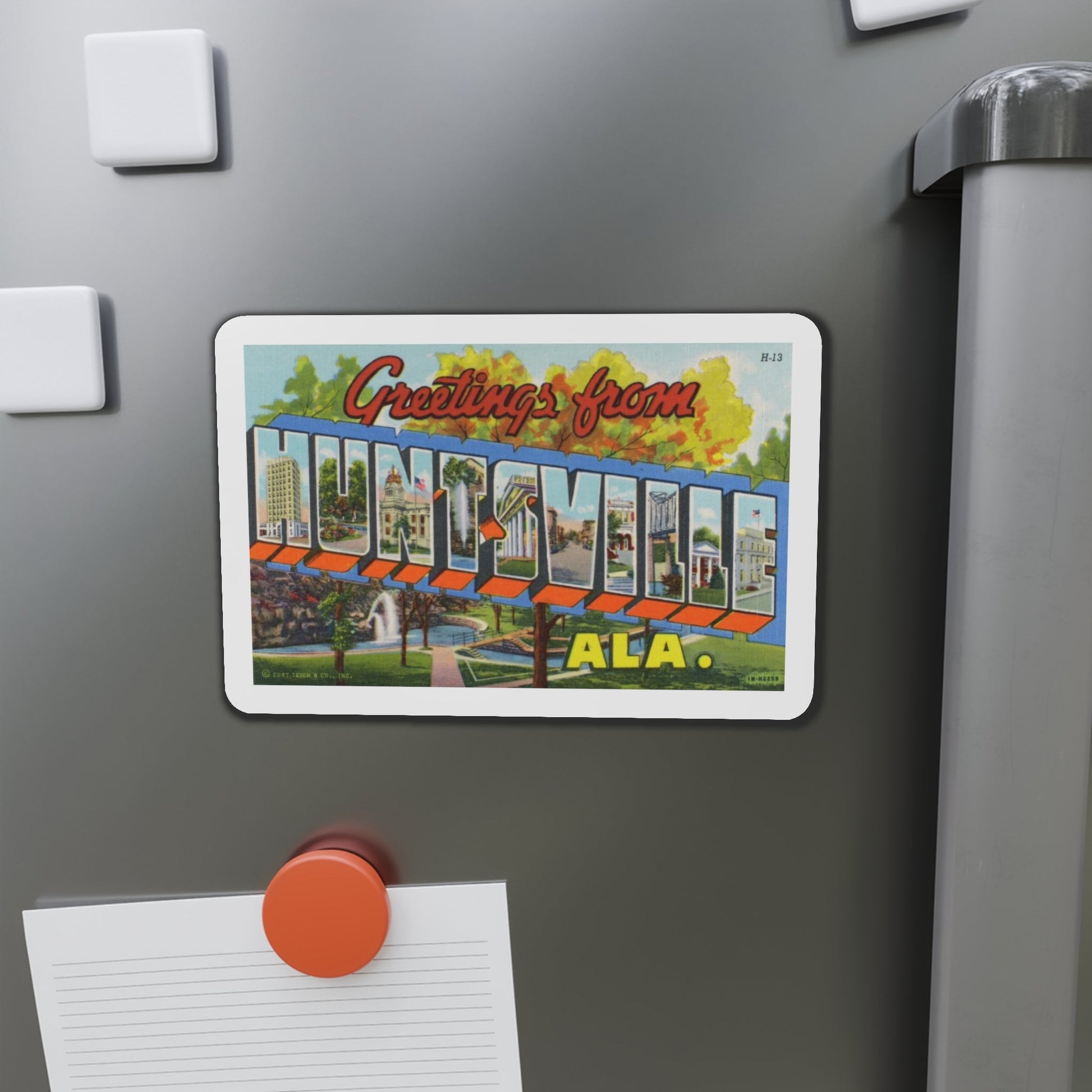 Greetings from Huntsville Alabama (Greeting Postcards) Die-Cut Magnet-The Sticker Space