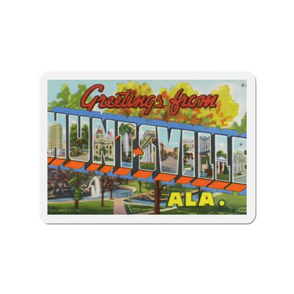 Greetings from Huntsville Alabama (Greeting Postcards) Refrigerator Magnet 2 Inch - The Sticker Space