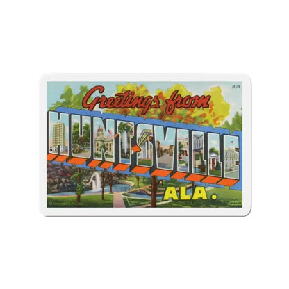 Greetings from Huntsville Alabama (Greeting Postcards) Refrigerator Magnet - The Sticker Space