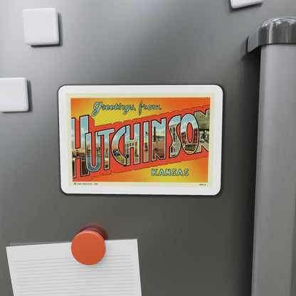 Greetings from Hutchinson Kansas (Greeting Postcards) Die-Cut Magnet-The Sticker Space