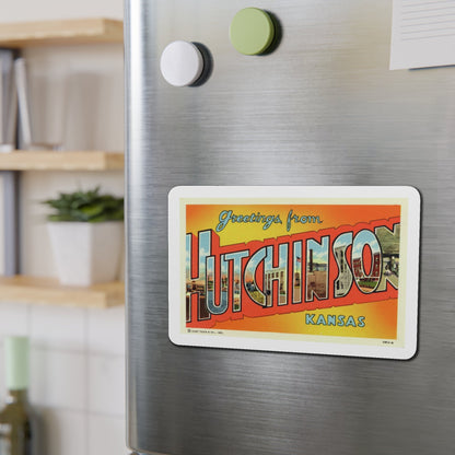 Greetings from Hutchinson Kansas (Greeting Postcards) Die-Cut Magnet-The Sticker Space