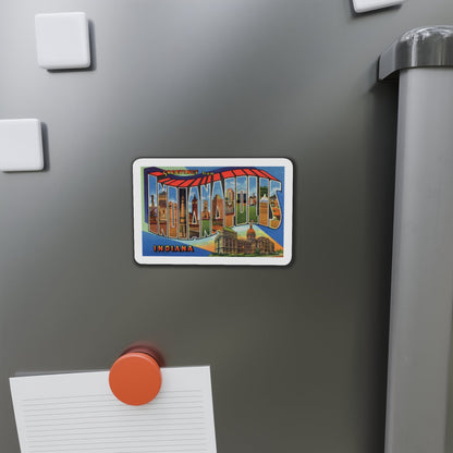 Greetings From Indianapolis (Greeting Postcards) Die-Cut Magnet-The Sticker Space