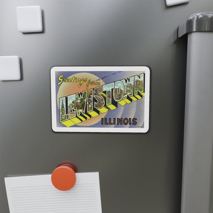 Greetings from Lewistown Illinois (Greeting Postcards) Die-Cut Magnet-The Sticker Space