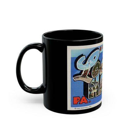 Greetings from Lock Haven PA (Greeting Postcards) Black Coffee Mug-The Sticker Space