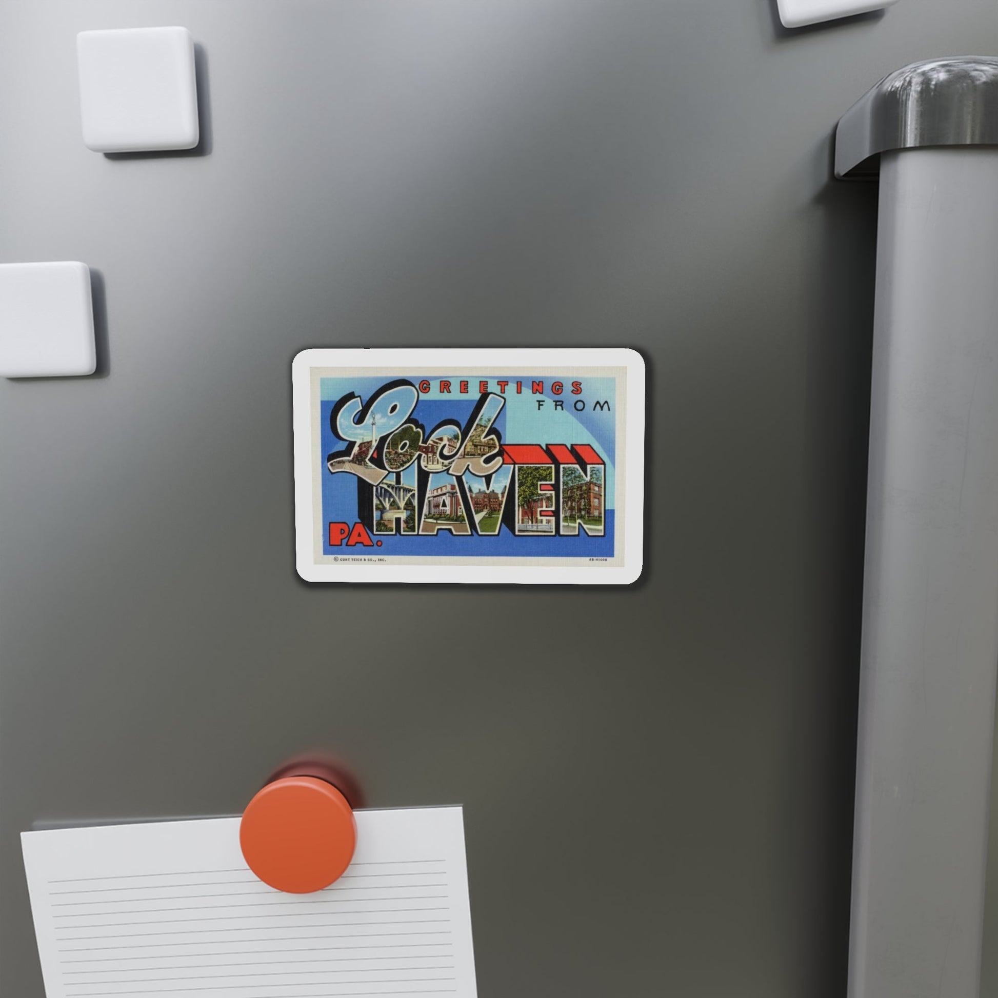 Greetings from Lock Haven PA (Greeting Postcards) Die-Cut Magnet-The Sticker Space