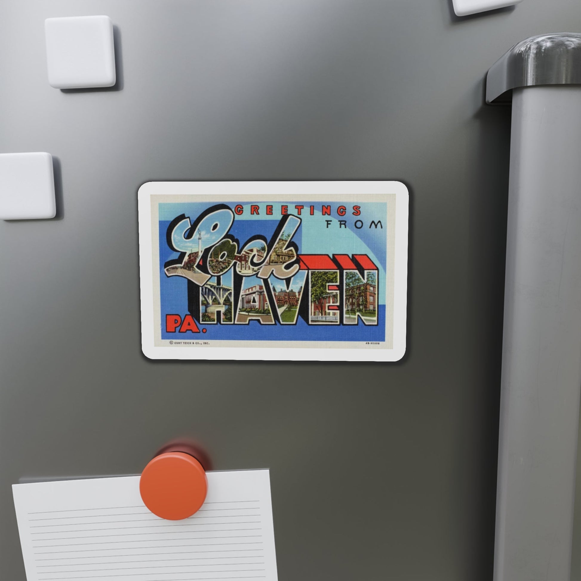 Greetings from Lock Haven PA (Greeting Postcards) Die-Cut Magnet-The Sticker Space