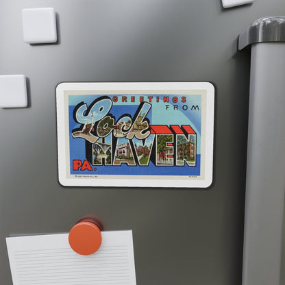 Greetings from Lock Haven PA (Greeting Postcards) Die-Cut Magnet-The Sticker Space