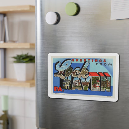 Greetings from Lock Haven PA (Greeting Postcards) Die-Cut Magnet-The Sticker Space