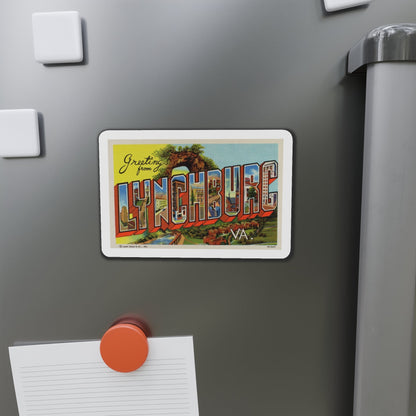 Greetings From Lynchburg VA (Greeting Postcards) Die-Cut Magnet-The Sticker Space