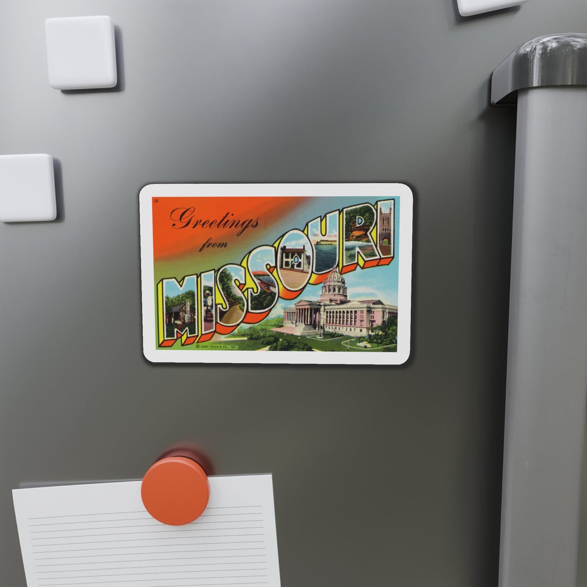 Greetings from Missouri (Greeting Postcards) Die-Cut Magnet-The Sticker Space