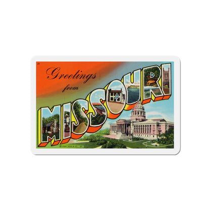 Greetings from Missouri (Greeting Postcards) Die-Cut Magnet-5" x 5"-The Sticker Space