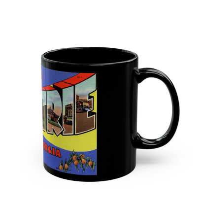 Greetings from Moultrie Georgia (Greeting Postcards) Black Coffee Mug-The Sticker Space