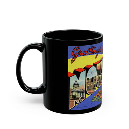 Greetings from Moultrie Georgia (Greeting Postcards) Black Coffee Mug-The Sticker Space