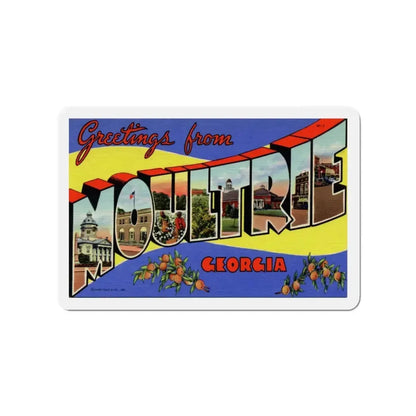 Greetings from Moultrie Georgia (Greeting Postcards) Refrigerator Magnet 4 Inch - The Sticker Space