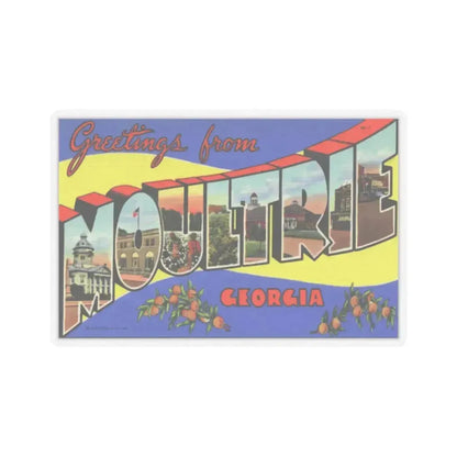 Greetings from Moultrie Georgia (Greeting Postcards) STICKER Vinyl Kiss-Cut Decal 2 Inch Transparent - The Sticker Space