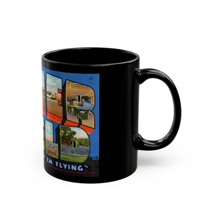 Greetings from Napier Field (Greeting Postcards) Black Coffee Mug-The Sticker Space