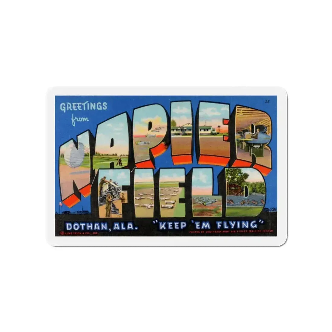 Greetings from Napier Field (Greeting Postcards) Refrigerator Magnet 4 Inch - The Sticker Space