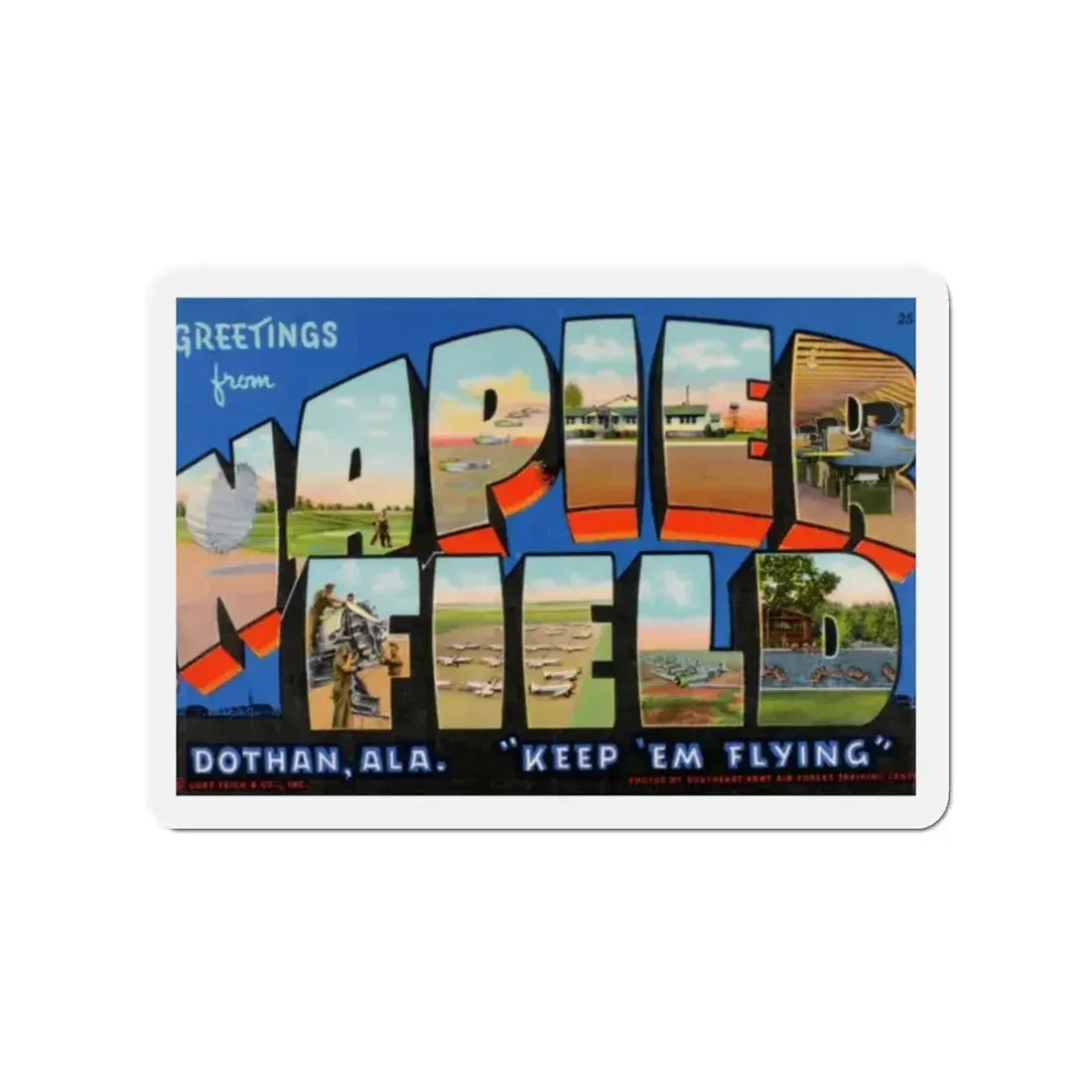 Greetings from Napier Field (Greeting Postcards) Refrigerator Magnet - The Sticker Space