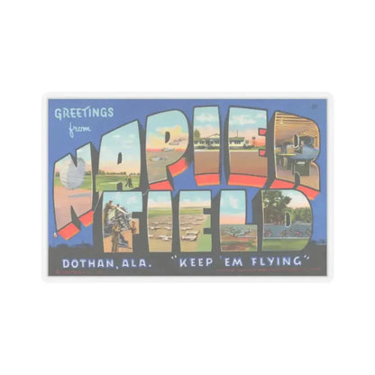 Greetings from Napier Field (Greeting Postcards) STICKER Vinyl Kiss-Cut Decal 3 Inch Transparent - The Sticker Space