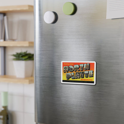 Greetings from North Platte Nebraska Buffalo Bills Home Town (Greeting Postcards) Die-Cut Magnet-The Sticker Space