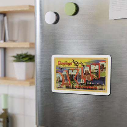 Greetings from Oakland California (Greeting Postcards) Die-Cut Magnet-The Sticker Space