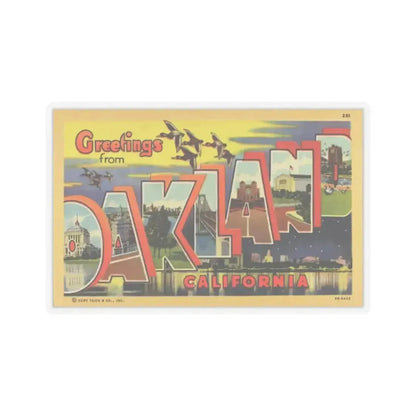 Greetings from Oakland California (Greeting Postcards) STICKER Vinyl Kiss-Cut Decal - The Sticker Space