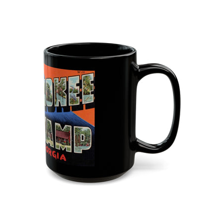 Greetings from Okefenokee Swamp Georgia (Greeting Postcards) Black Coffee Mug-The Sticker Space