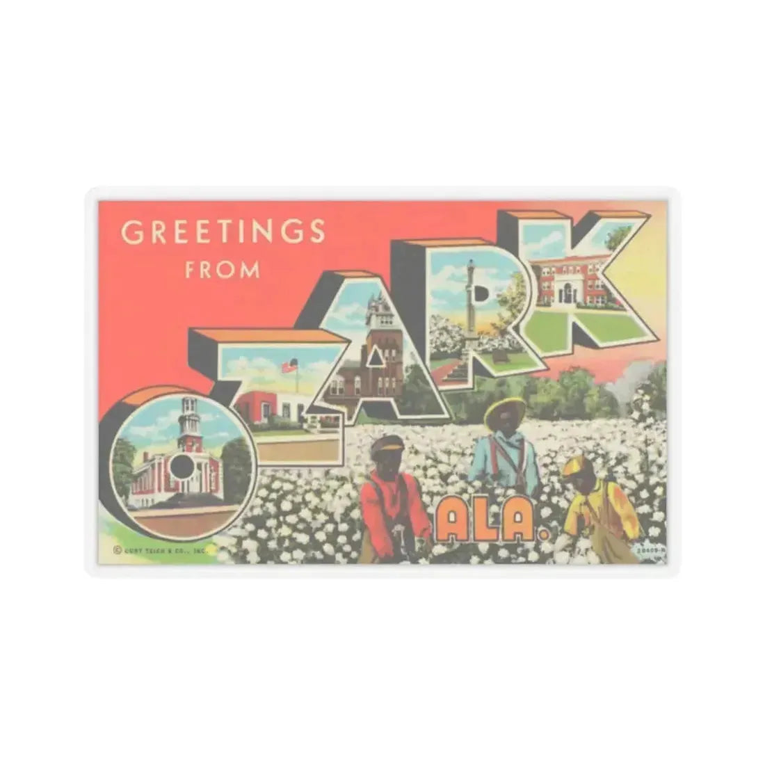 Greetings from Ozark Ala (Greeting Postcards) STICKER Vinyl Kiss-Cut Decal 2 Inch Transparent - The Sticker Space