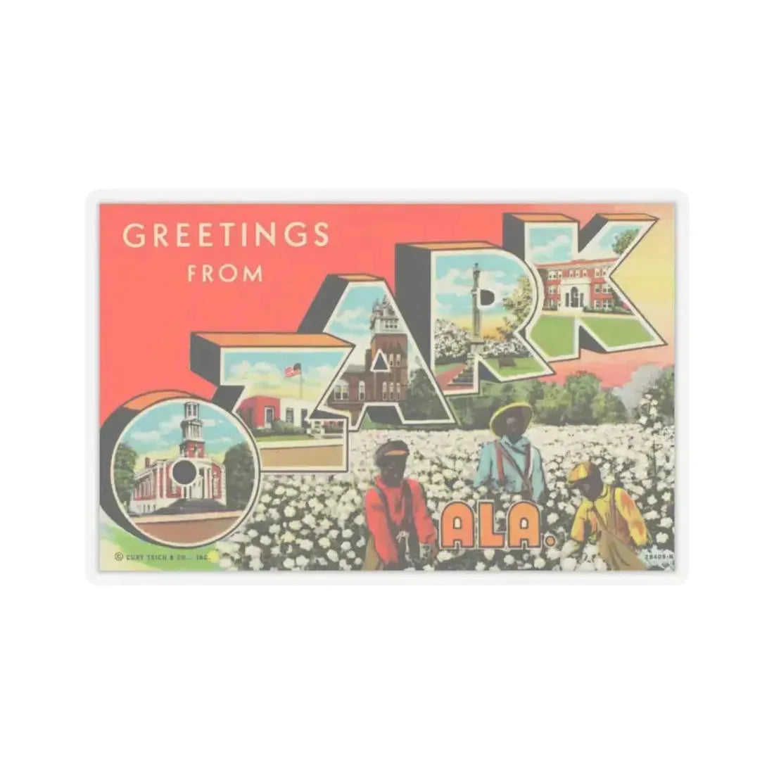 Greetings from Ozark Ala (Greeting Postcards) STICKER Vinyl Kiss-Cut Decal 6 Inch Transparent - The Sticker Space