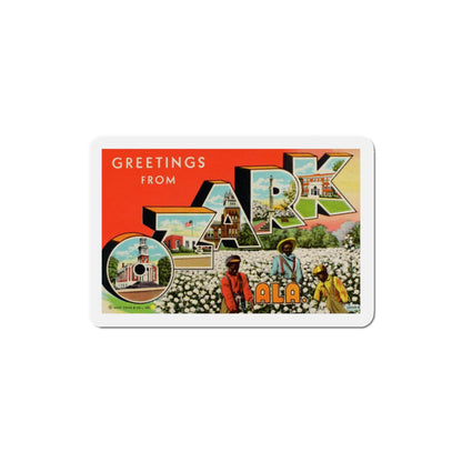 Greetings from Ozark Alabama (Greeting Postcards) Die-Cut Magnet-3" x 3"-The Sticker Space