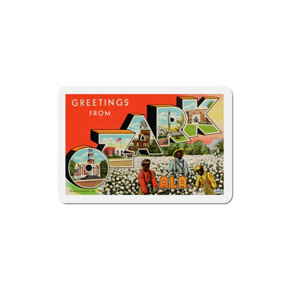 Greetings from Ozark Alabama (Greeting Postcards) Die-Cut Magnet-4" x 4"-The Sticker Space