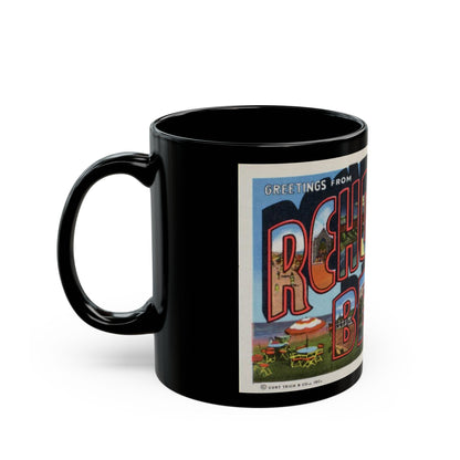 Greetings from Rehoboth Beach (Greeting Postcards) Black Coffee Mug-The Sticker Space