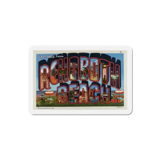 Greetings from Rehoboth Beach (Greeting Postcards) Refrigerator Magnet 2 Inch - The Sticker Space