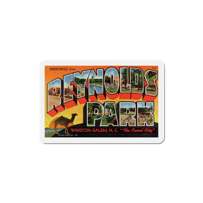Greetings from Reynolds Park Winston Salem NC The Camel City (Greeting Postcards) Refrigerator Magnet 3 Inch - The Sticker Space
