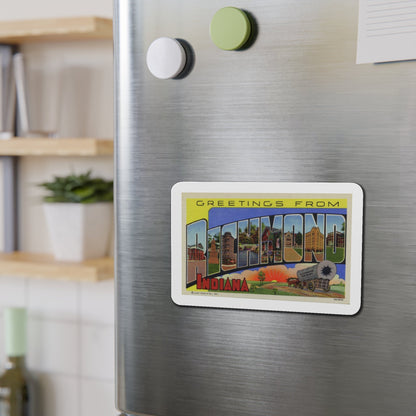 Greetings from Richmond Indiana (Greeting Postcards) Die-Cut Magnet-The Sticker Space