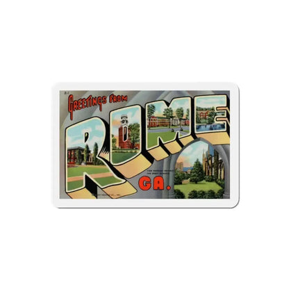 Greetings from Rome Georgia (Greeting Postcards) Refrigerator Magnet 2 Inch - The Sticker Space