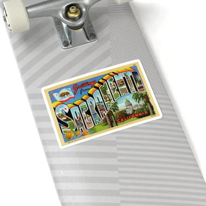Greetings from Sacramento California (Greeting Postcards) STICKER Vinyl Kiss-Cut Decal - The Sticker Space