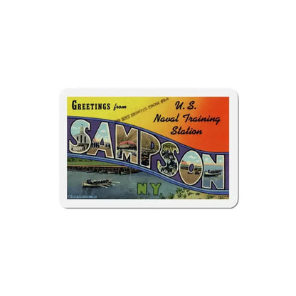 Greetings from Sampson NY (Greeting Postcards) Refrigerator Magnet 4 Inch - The Sticker Space