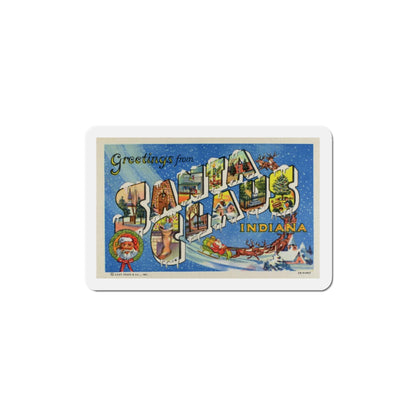 Greetings from Santa Claus Indiana (Greeting Postcards) Die-Cut Magnet-5" x 5"-The Sticker Space