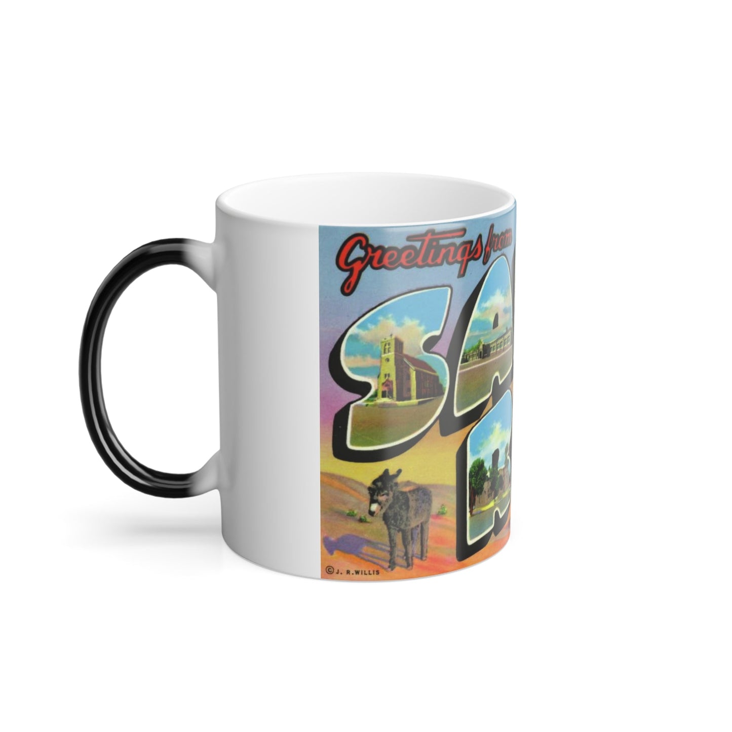 Greetings from Santa Rosa New Mexico (Greeting Postcards) Color Changing Mug 11oz-11oz-The Sticker Space