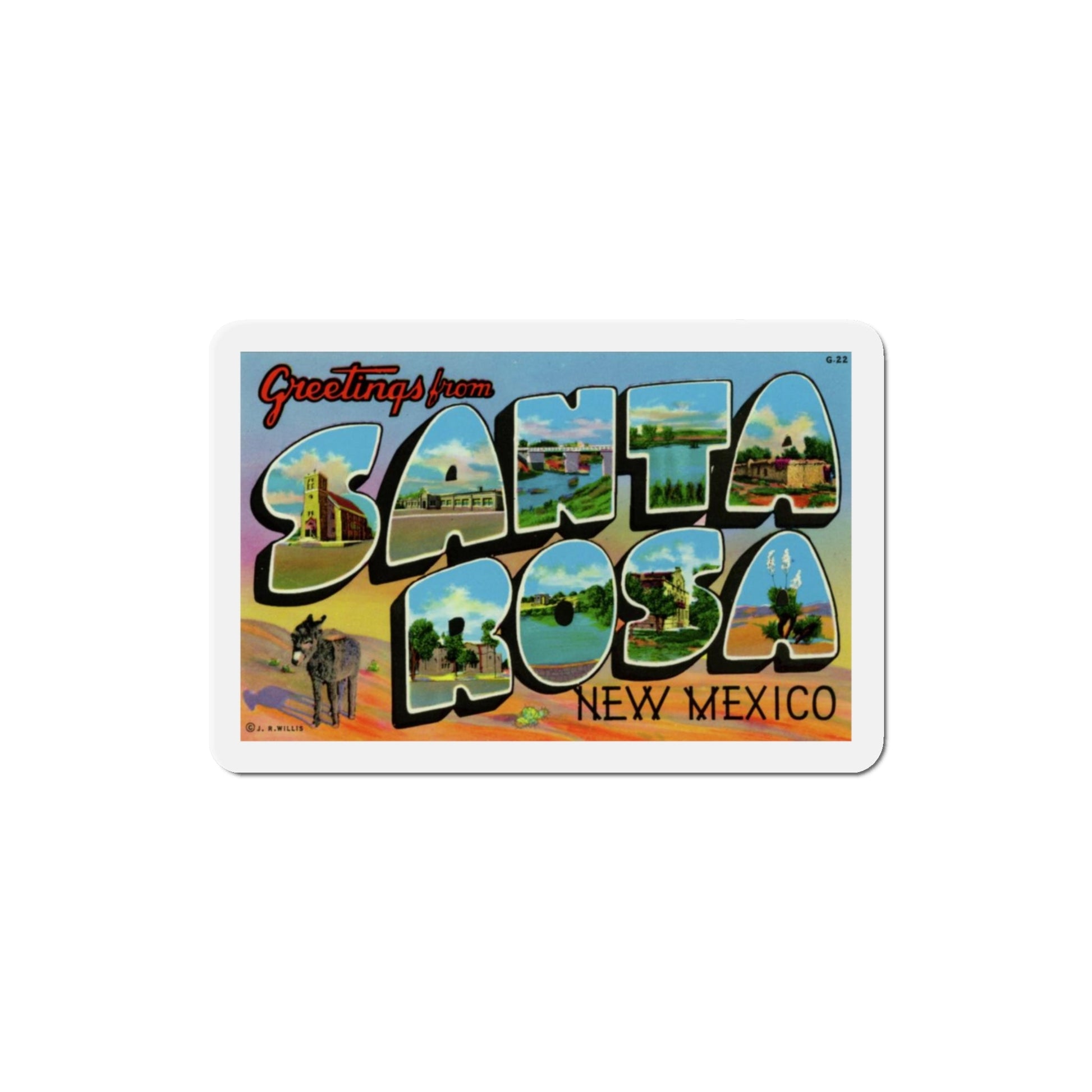 Greetings from Santa Rosa New Mexico (Greeting Postcards) Die-Cut Magnet-The Sticker Space