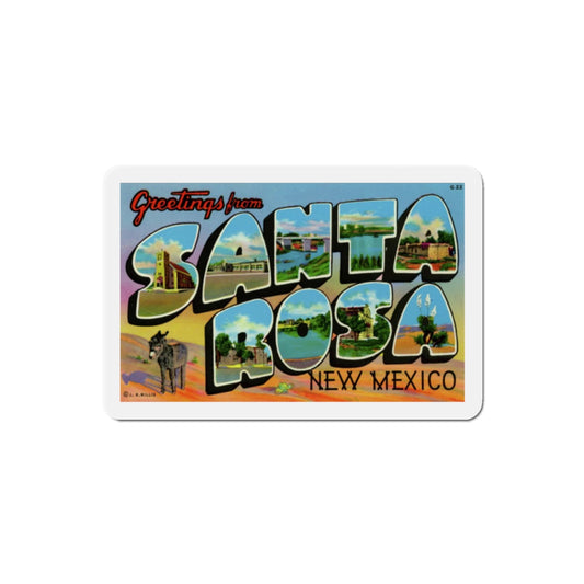 Greetings from Santa Rosa New Mexico (Greeting Postcards) Die-Cut Magnet-The Sticker Space