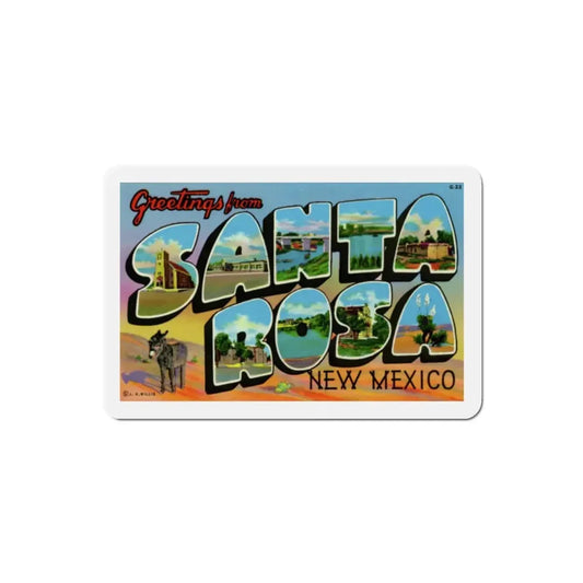 Greetings from Santa Rosa New Mexico (Greeting Postcards) Refrigerator Magnet 2 Inch - The Sticker Space