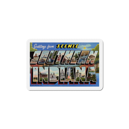 Greetings from Scenic Southern Indiana (Greeting Postcards) Die-Cut Magnet-5" x 5"-The Sticker Space