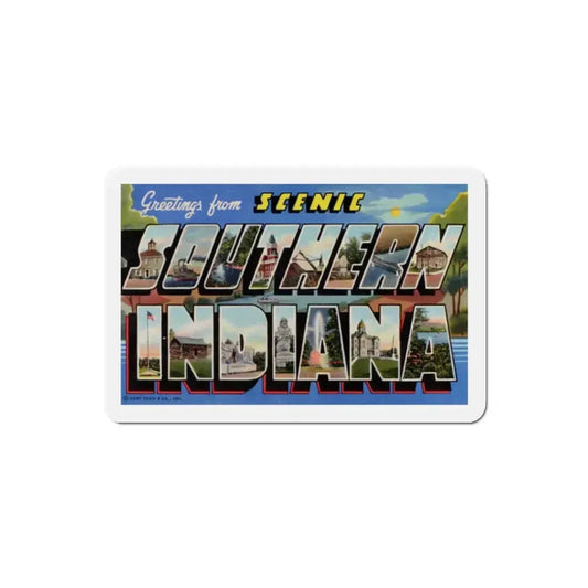 Greetings from Scenic Southern Indiana (Greeting Postcards) Refrigerator Magnet 2 Inch - The Sticker Space