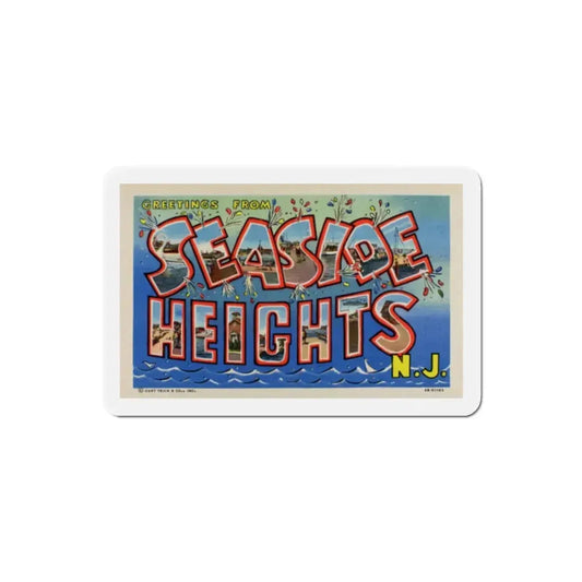 Greetings from Seaside Heights NJ (Greeting Postcards) Refrigerator Magnet 2 Inch - The Sticker Space