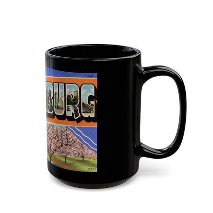 Greetings from Spartanburg SC (Greeting Postcards) Black Coffee Mug-The Sticker Space