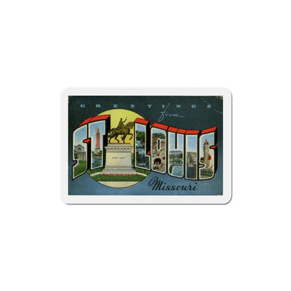 Greetings from St Louis Missouri (Greeting Postcards) Die-Cut Magnet-6 × 6"-The Sticker Space